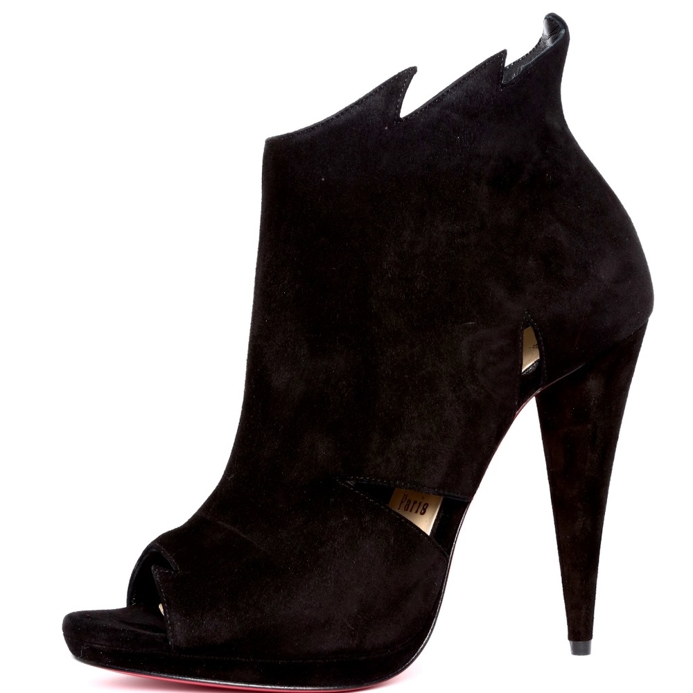 Christian Louboutin Black Belfeconica Suede Bootie